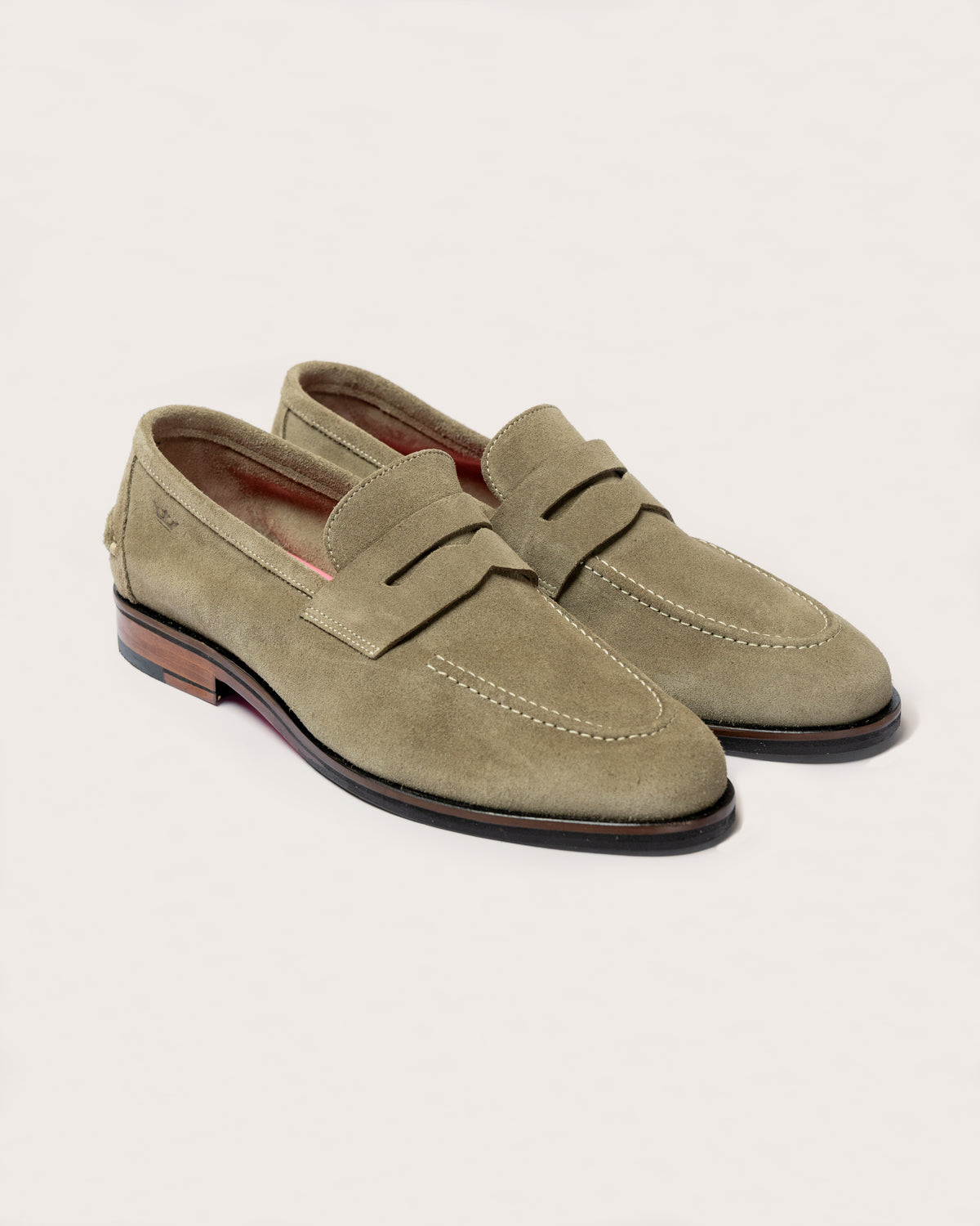 Mocasín Piegato Gamuza Verde