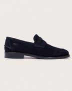 Mocasín Piegato Gamuza Azul