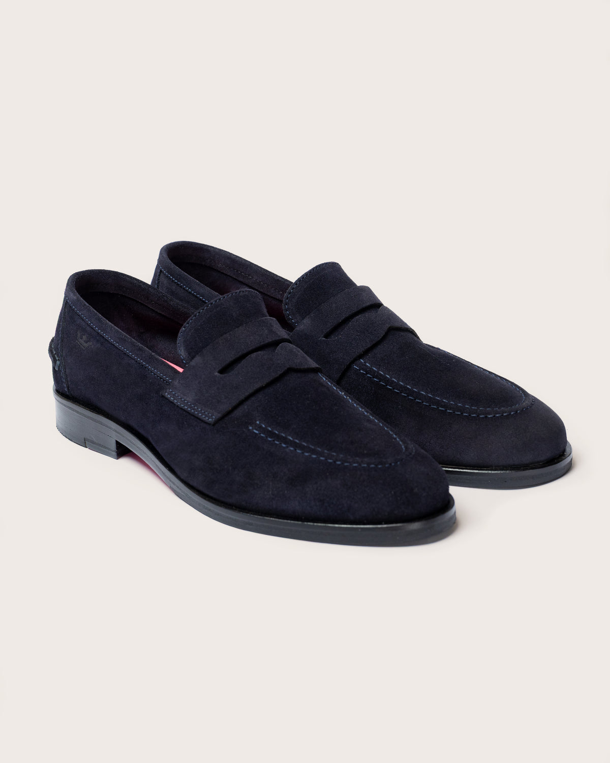 Mocasín Piegato Gamuza Azul