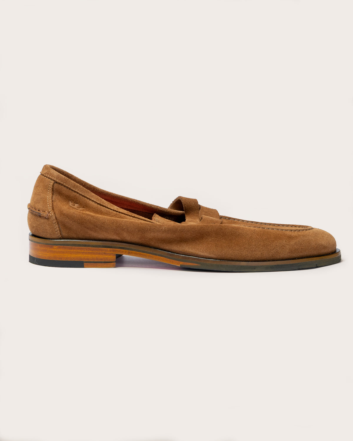 Mocasín Piegato Gamuza Cognac