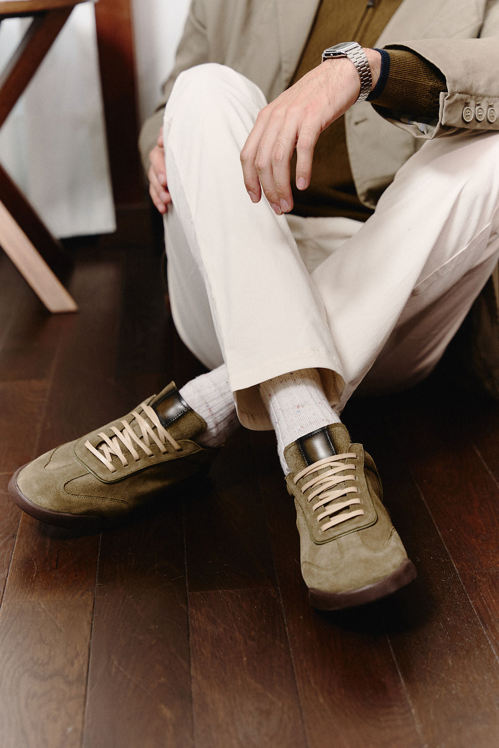 Sneakers Lino Gamuza Verde