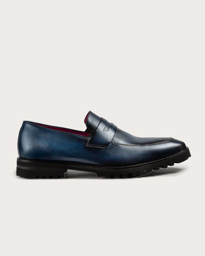 Mocasín Alessandro Azul Suela Ultraliviana
