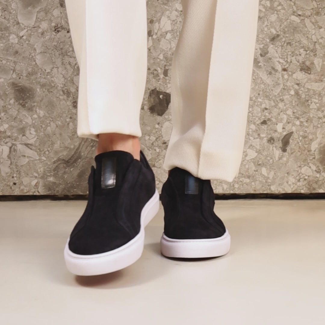 Sneaker Gino Azul Gamuza